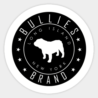 Bullies Brand logo 2 Solid Blk Sticker